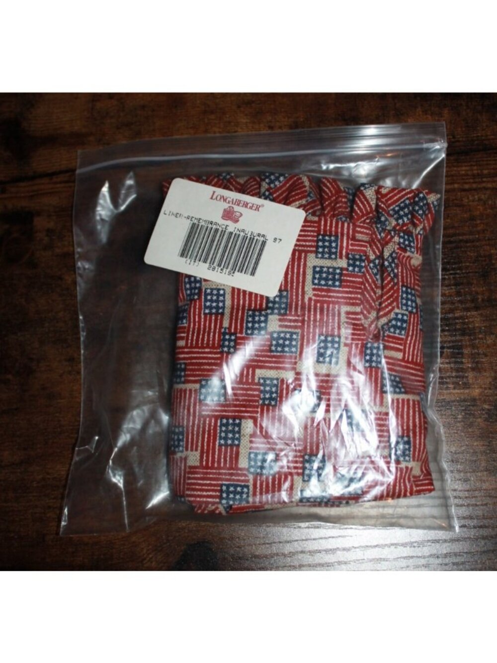 Longaberger Liner- Inaugural American Theme for Rememberance Basket 2815195